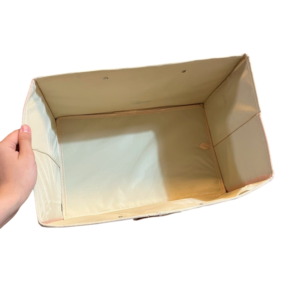 ❮近新❯ 日本 木の暉 多功能收納包 38*25*24cm 收納籃 置物籃 桌上收納 衣櫥收納 收納盒 收納包 置物盒-細節圖4