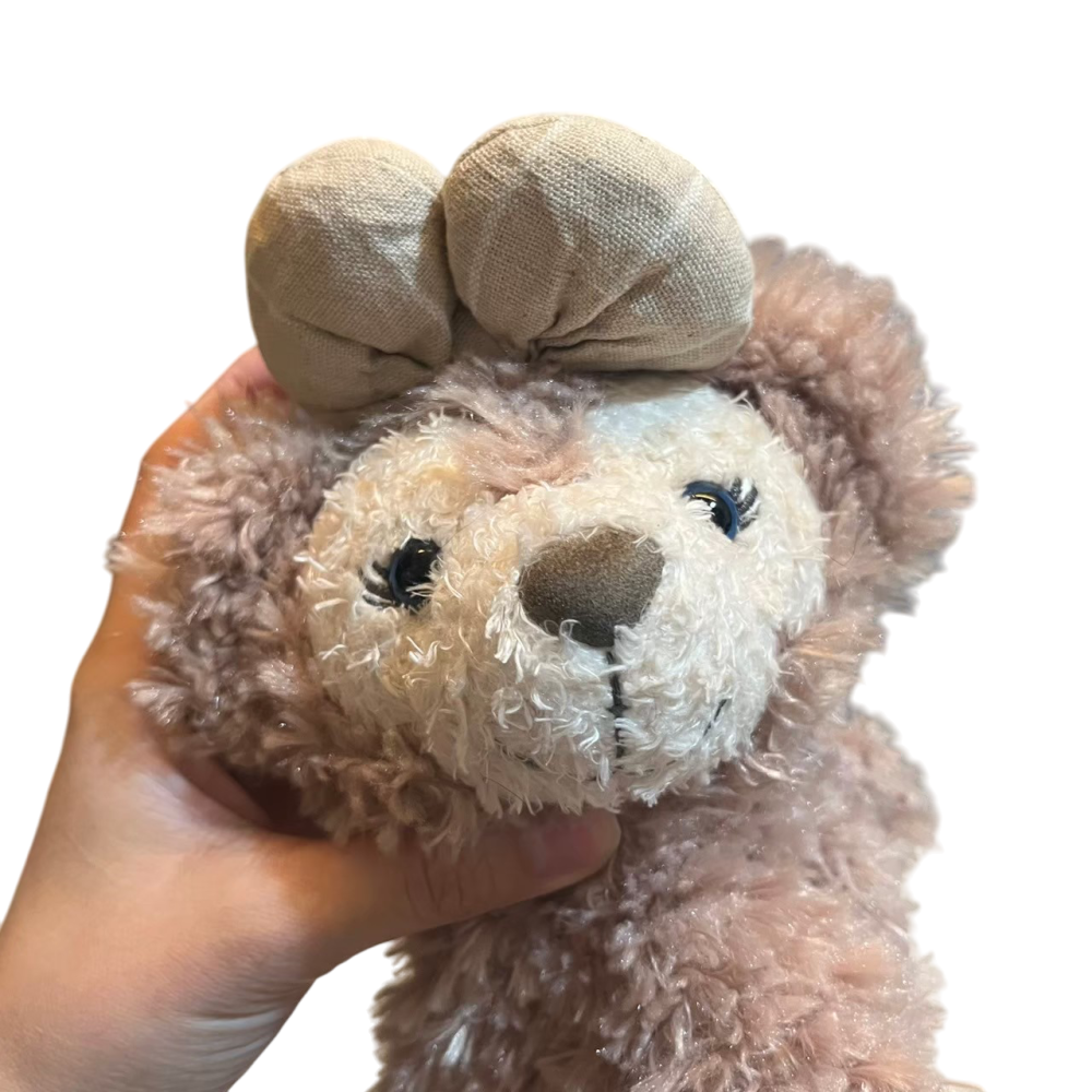 ❮二手❯ 日本 Tokyo Disney 東京迪士尼 達菲家族 站姿 雪莉玫 手提斜背二用包 拉鍊包 化妝包 文具袋-細節圖8