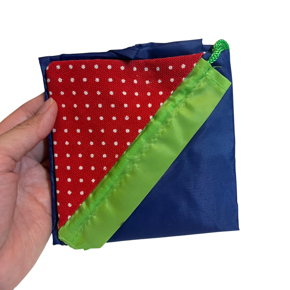 ❮全新❯ Strawberry 10L 草莓摺疊購物袋 環保袋 大容量收納包 手提沙灘袋 創意折疊包 野餐包 便攜購物袋-細節圖3