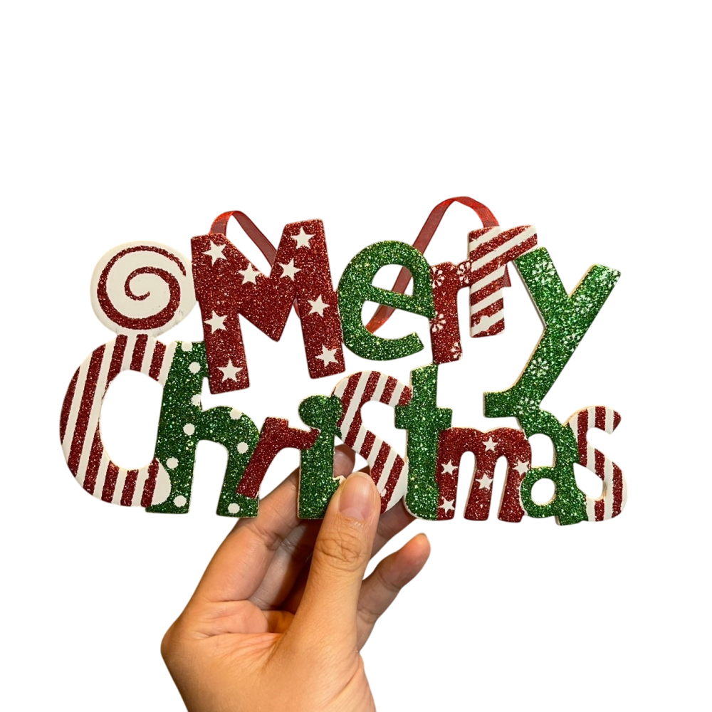 ❮全新❯ 日本 DAISO大創 Christmas 聖誕擺飾 聖誕快樂英文字母牌 聖誕樹彩球 掛飾 聖誕老公公 麋鹿-細節圖3