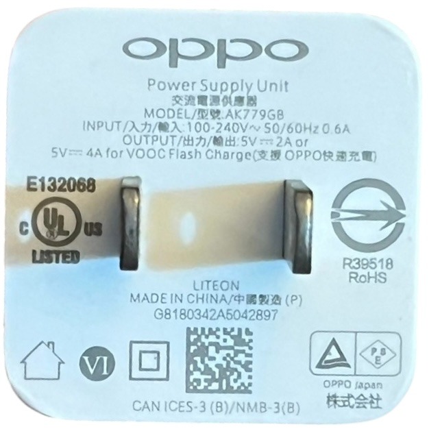 ❮近新❯ oppo VOOC mini 閃充電源充電器 AK779GB 體積縮小一倍 新增指示燈判別 讓人上癮的極速充電-細節圖2