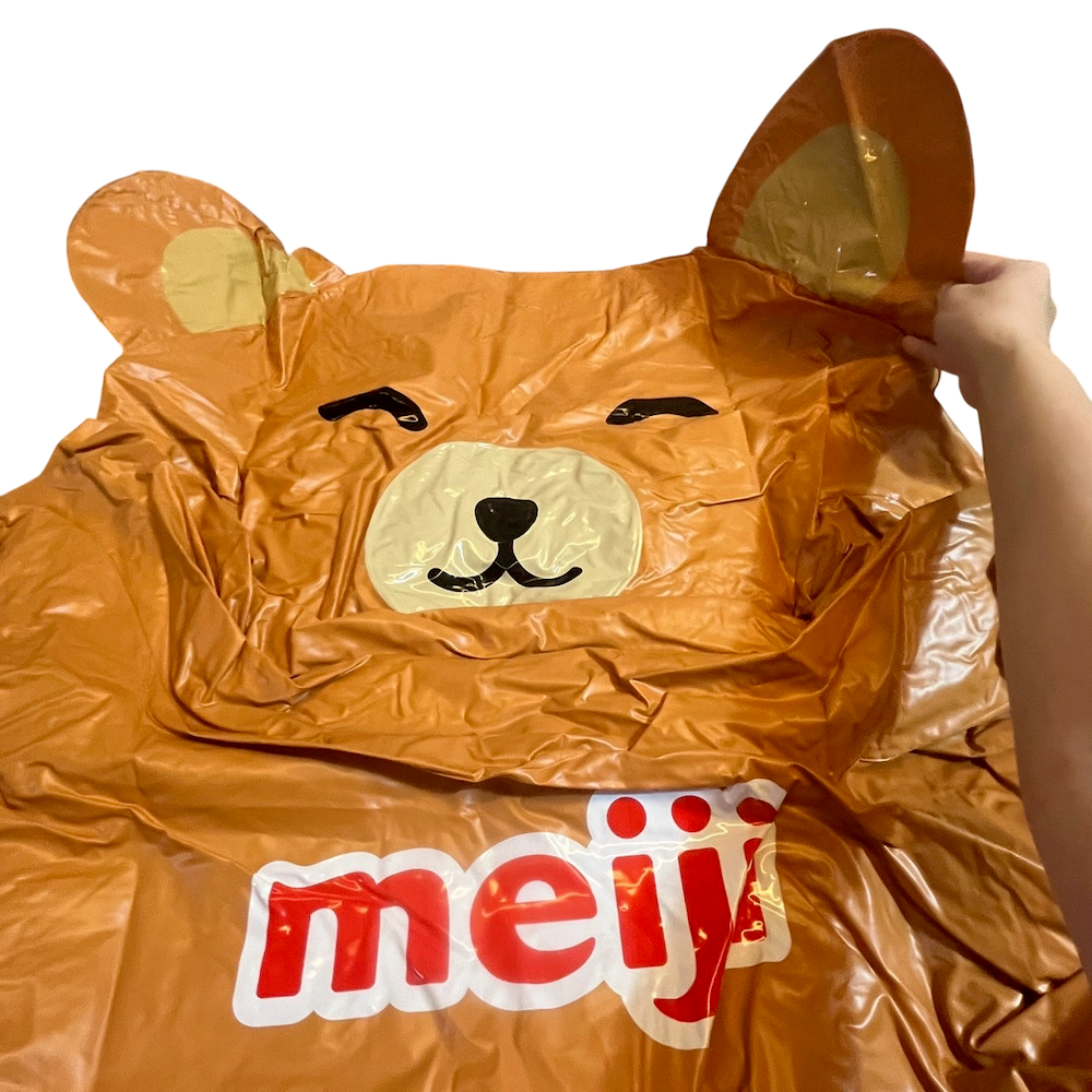 ❮全新❯ 日本 meiji 明治 小熊充氣沙發 充氣椅 原廠盒裝 露營折疊椅 戶外便攜 室內懶人沙發 兒童成人 卡通可愛-細節圖3