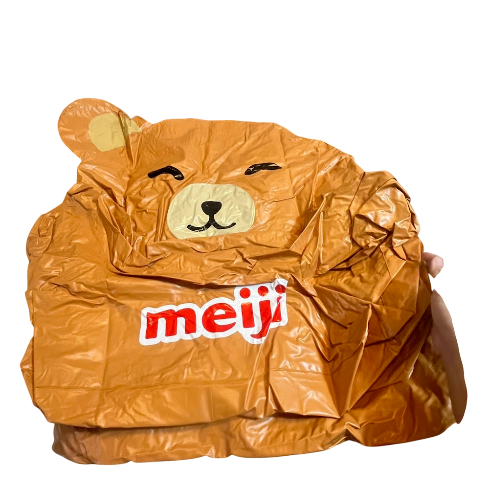 ❮全新❯ 日本 meiji 明治 小熊充氣沙發 充氣椅 原廠盒裝 露營折疊椅 戶外便攜 室內懶人沙發 兒童成人 卡通可愛-細節圖4