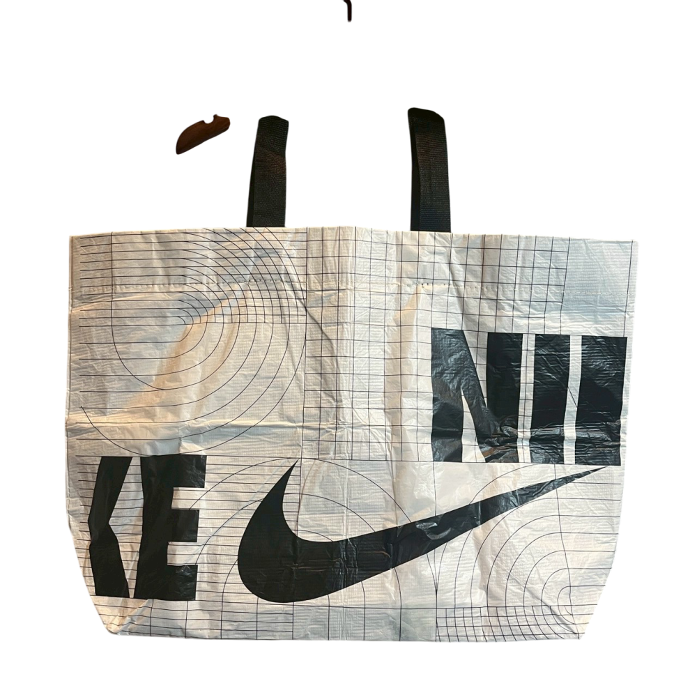 ❮二手❯ 美國 NIKE 韓國限定 環保購物袋 大 提袋 托特包 韓國限定環保袋 大容量購物袋 帆布托特包 可折疊收納-細節圖2