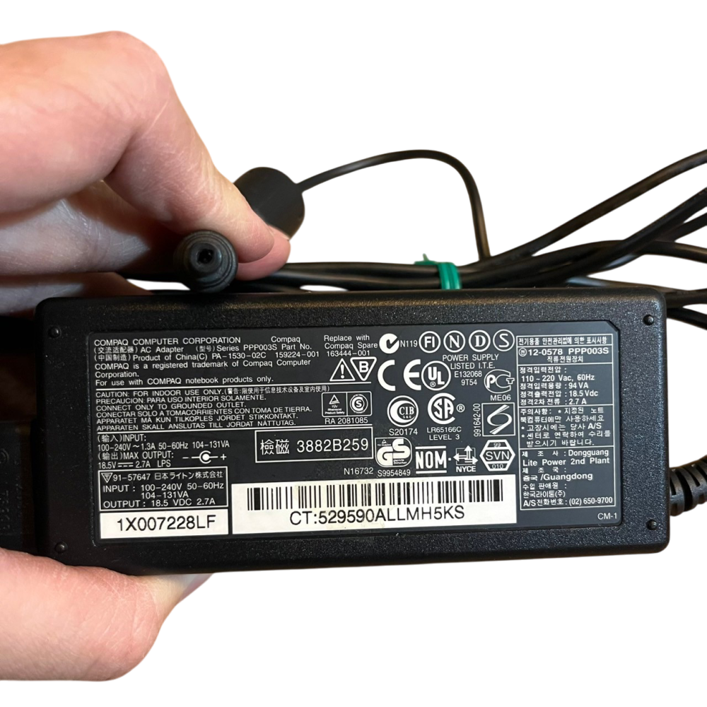 ❮二手❯ 韓國 hp 惠普 compaq 18.5V 2.7A 50W 筆電電源線 PPP003S 4.8*1.5mm-細節圖2