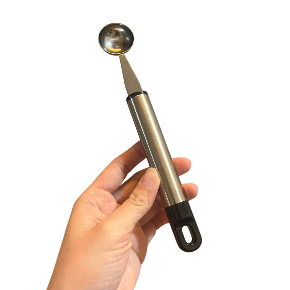 ❮全新❯ 冰島 DRULINE 6件式 不鏽鋼廚房用具組 披薩刀 水果挖球器 削皮器 開罐器 刀具 刨刀-細節圖3