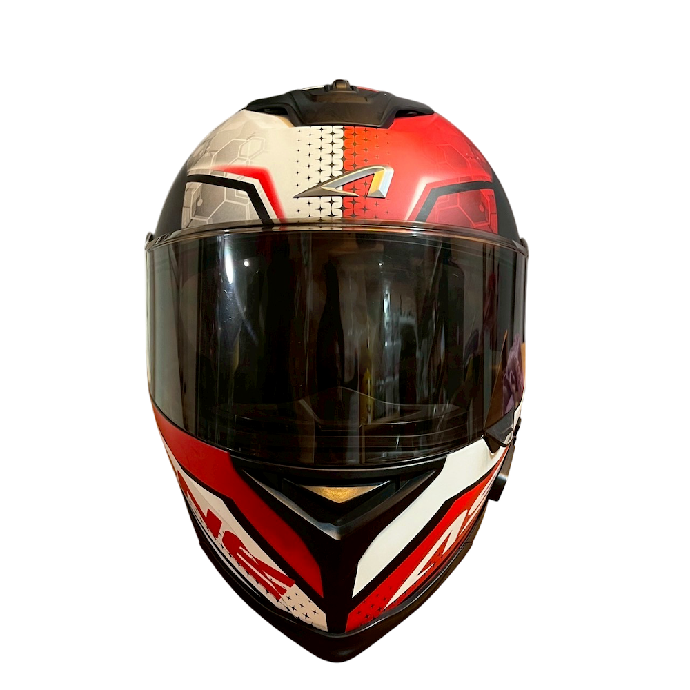 ❮二手❯ 法國 ASTONE GTB800 AO11 全罩式安全帽 全可拆洗 輕量 內置墨片 透氣 緊急快拆 平光黑/紅-細節圖2