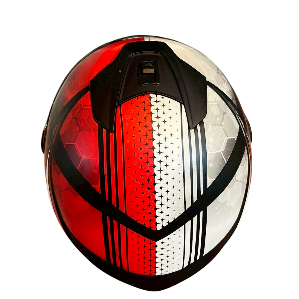 ❮二手❯ 法國 ASTONE GTB800 AO11 全罩式安全帽 全可拆洗 輕量 內置墨片 透氣 緊急快拆 平光黑/紅-細節圖3