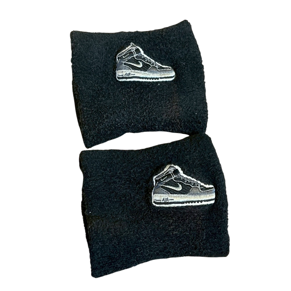 ❮二手❯ 美國 NIKE 耐吉 護腕 Swoosh 球鞋男女款 毛巾布 彈性 吸濕排汗 雙入 腳踝 手腕-細節圖4