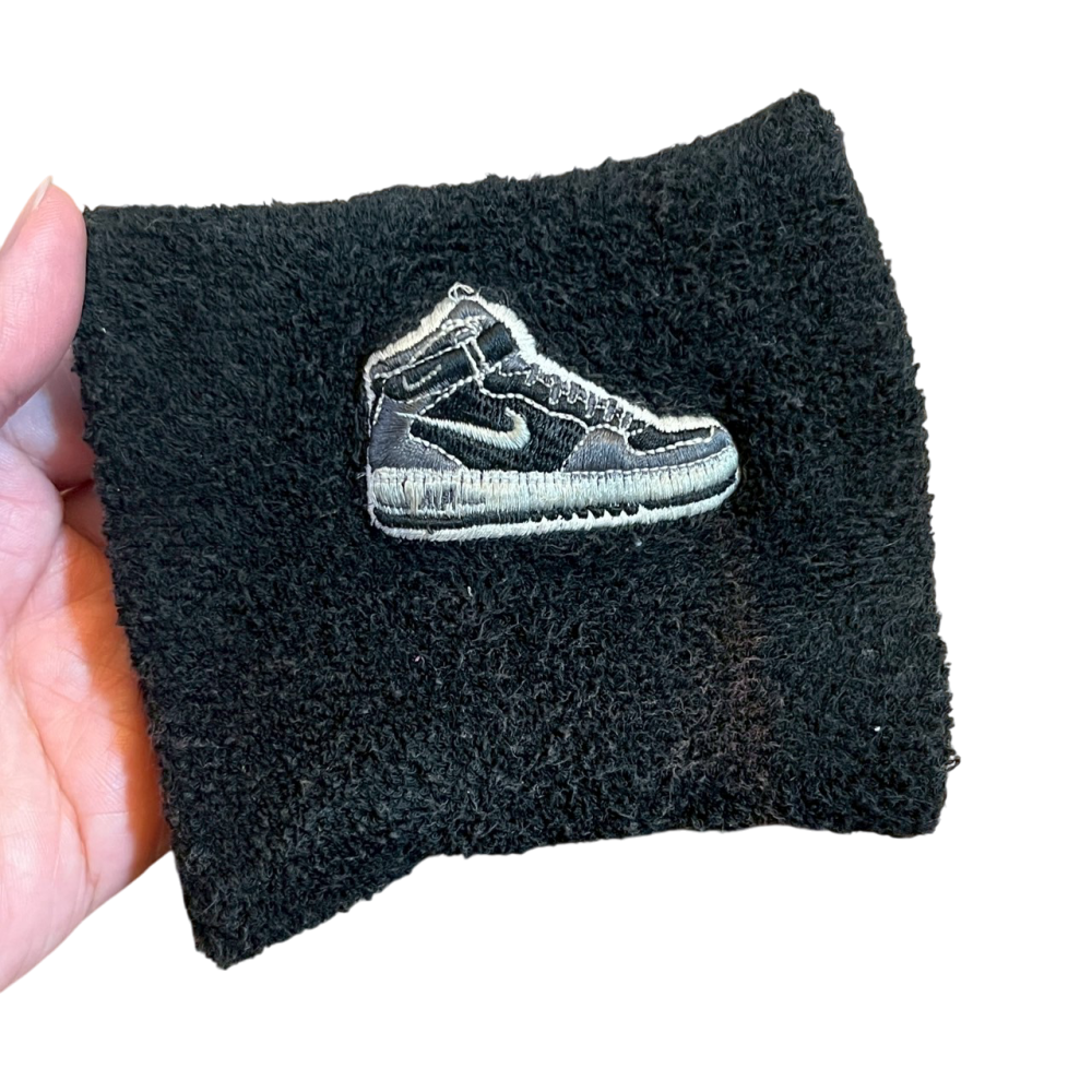 ❮二手❯ 美國 NIKE 耐吉 護腕 Swoosh 球鞋男女款 毛巾布 彈性 吸濕排汗 雙入 腳踝 手腕-細節圖5