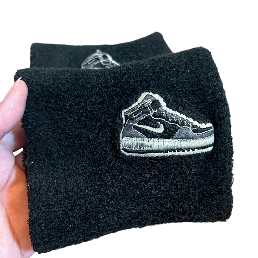 ❮二手❯ 美國 NIKE 耐吉 護腕 Swoosh 球鞋男女款 毛巾布 彈性 吸濕排汗 雙入 腳踝 手腕-細節圖6