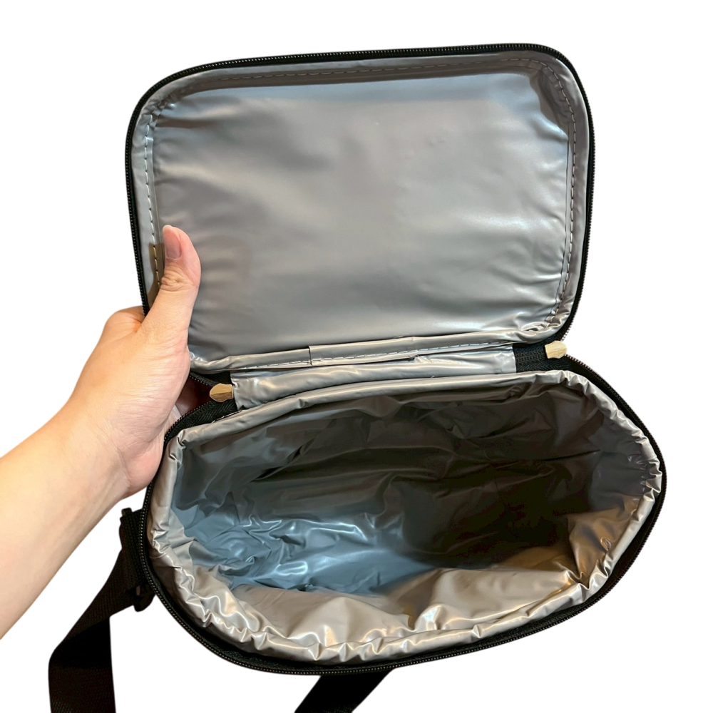 ❮二手❯ 德國 Mercedes-Benz 賓士 保冰袋/保冷袋/保溫袋 揹帶式拉鍊多夾層 野餐旅遊攜帶方便 外送小包-細節圖7