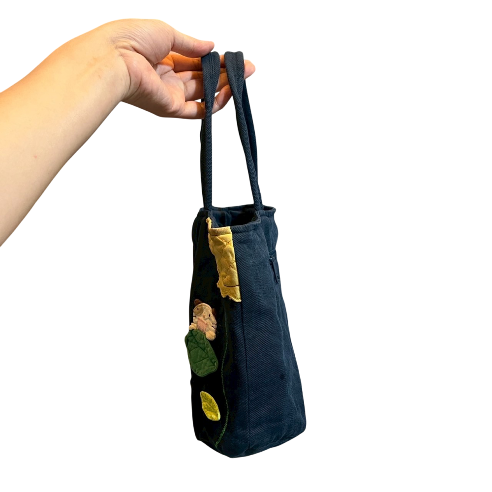 ❮二手❯ KOKOCAT 泡泡喵拼布 想魚 手提外出袋 餐袋 便當袋 保溫袋 保冷袋 雨傘 摺疊傘 便當盒收納-細節圖6