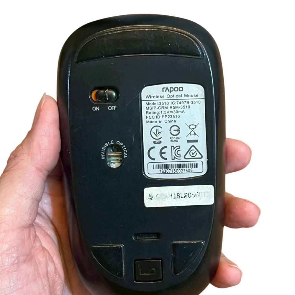 ❮二手❯ RAPOO 雷柏 北歐風布面無線滑鼠 3510 2.4G無線傳輸 極簡設計 符合人體工學 1000dpi光學-細節圖8