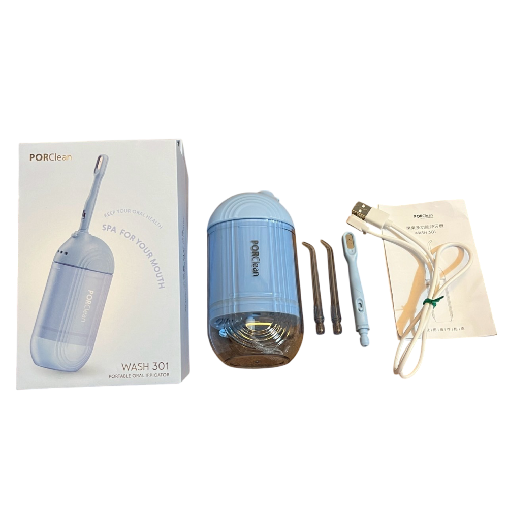 ❮全新❯ PORClean 寶可齡 WASH 301 攜帶型樂樂多功能沖牙機 210g比手機還小 超輕巧好攜帶-細節圖3