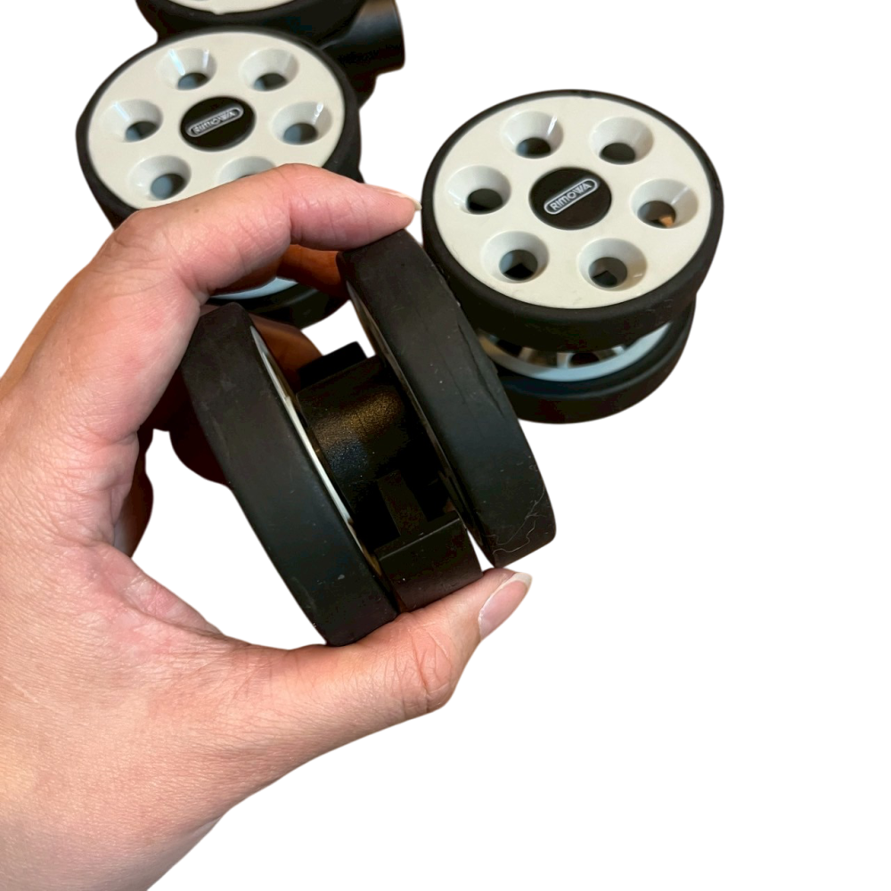 ❮近新❯ 適用Rimowa行李箱輪子 64mm 適用日默瓦輪子 適用於日默瓦行李箱靜音輪 配件腳輪/萬向輪行李箱替換輪子-細節圖8