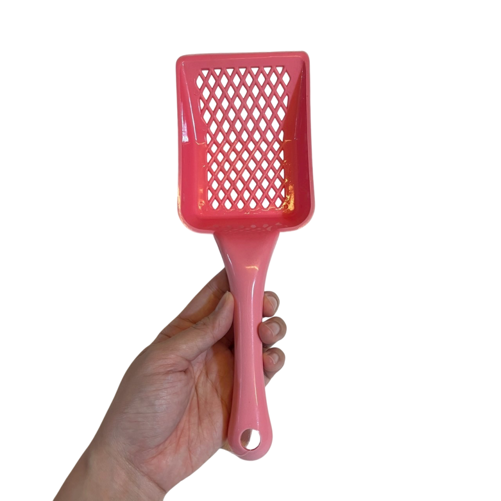 ❮近新❯ Cat 新型貓鏟 菱格細洞貓砂鏟 貓用品 貓鏟 貓砂盆配件 寵物用品 細砂破碎砂鏟 黃色藍色粉色-細節圖2