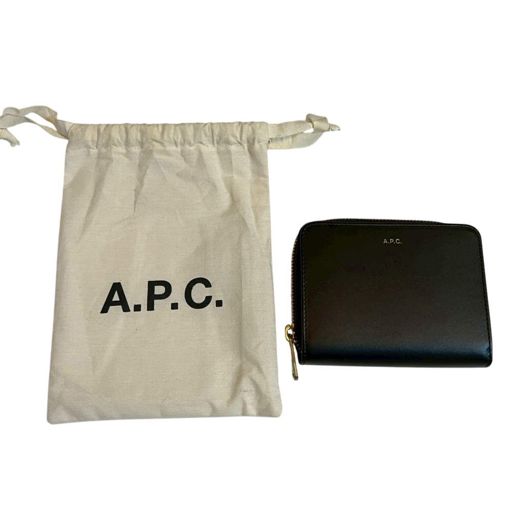 ❮二手❯ 法國 A.P.C. 精品短夾 經典款 防刮皮革款 12*9*3cm 錢包 皮革錢包 法國專櫃購買帶回