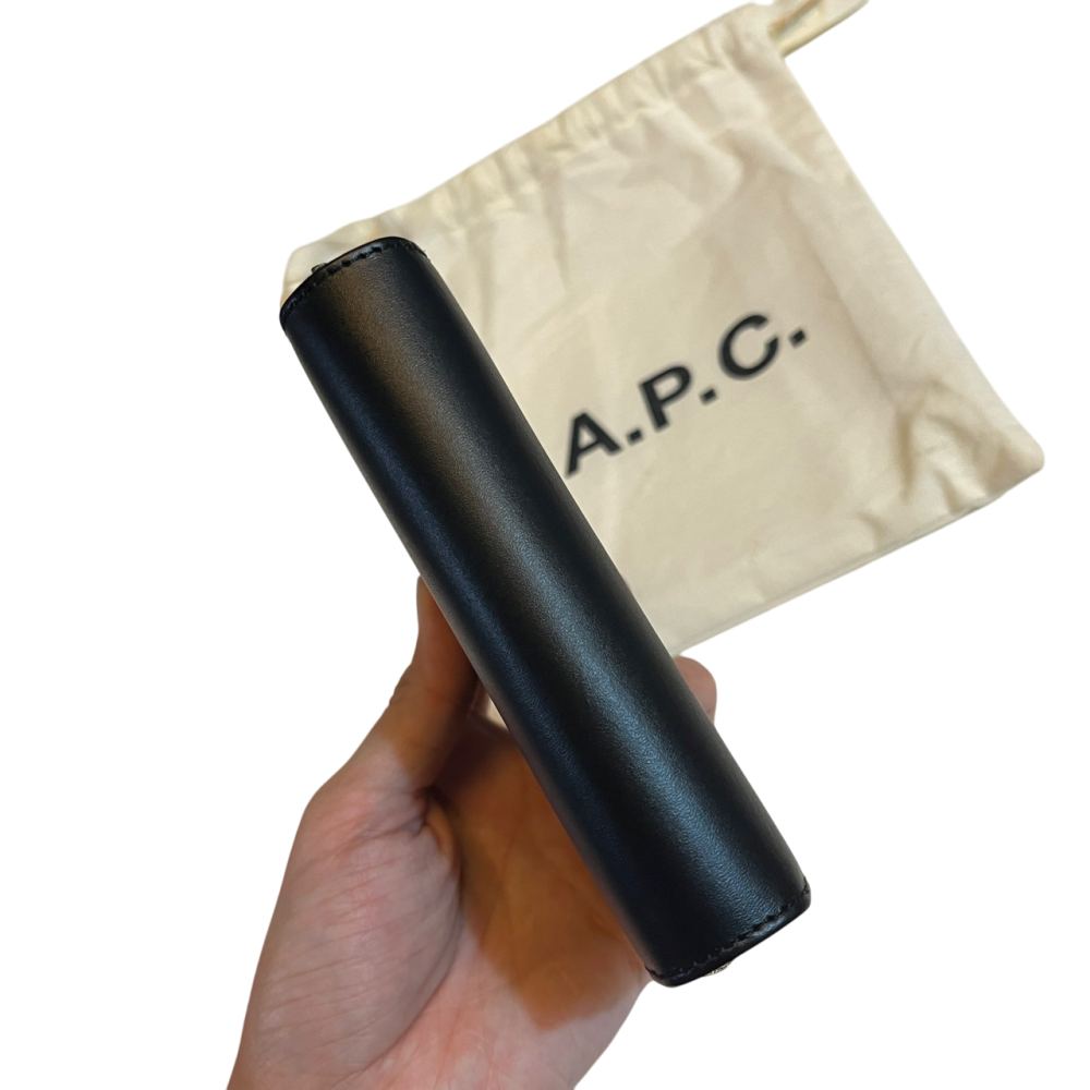 ❮二手❯ 法國 A.P.C. 精品短夾 經典款 防刮皮革款 12*9*3cm 錢包 皮革錢包 法國專櫃購買帶回-細節圖6