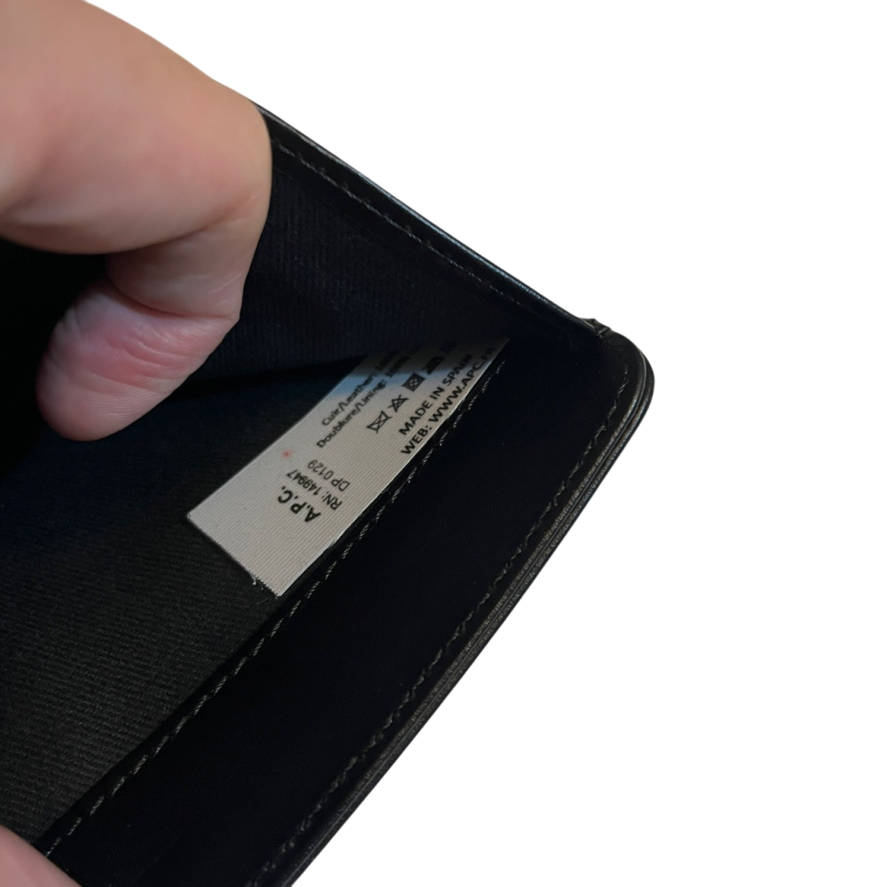 ❮二手❯ 法國 A.P.C. 精品短夾 經典款 防刮皮革款 12*9*3cm 錢包 皮革錢包 法國專櫃購買帶回-細節圖9