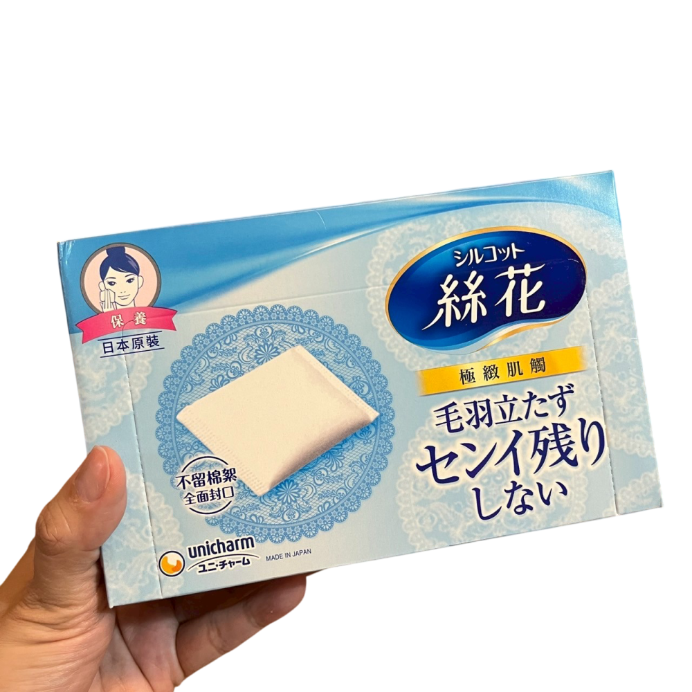❮全新❯ 日本 unicharm Silcot 絲花極緻肌觸化妝棉 封口設計 不留棉絮 不殘留纖維 100%天然棉製成-細節圖2