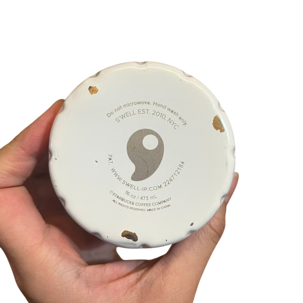 ❮二手❯ 美國 STARBUCKS 星巴克 西雅圖限定 Swell聯名 16oz 保溫瓶 SEATTLE 工坊不鏽杯-細節圖4