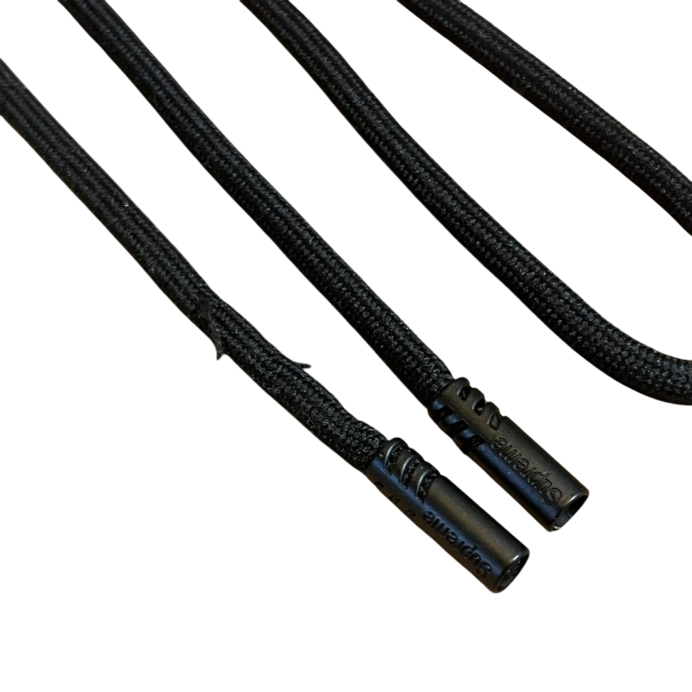 ❮全新❯ 美國 Supreme x Nike Air Max 96 Black 鞋帶 球鞋鞋帶 原廠鞋帶 正版Logo-細節圖3