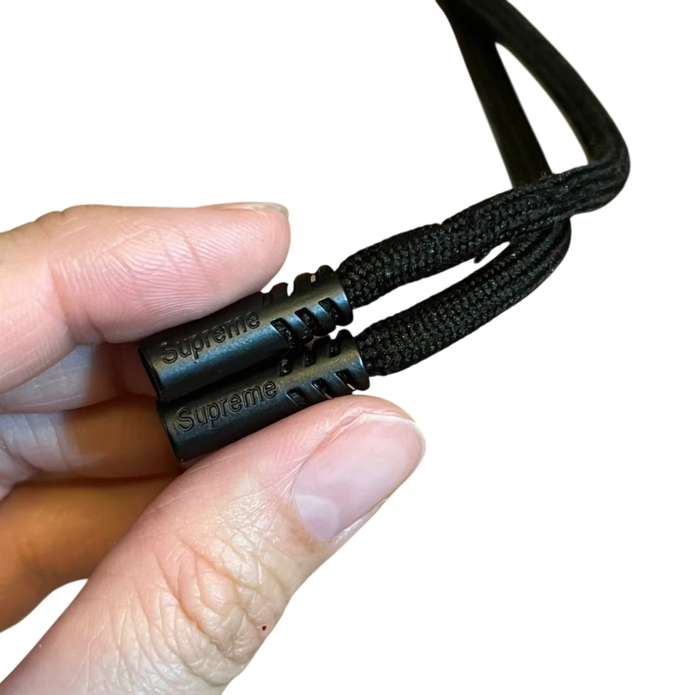 ❮全新❯ 美國 Supreme x Nike Air Max 96 Black 鞋帶 球鞋鞋帶 原廠鞋帶 正版Logo-細節圖4