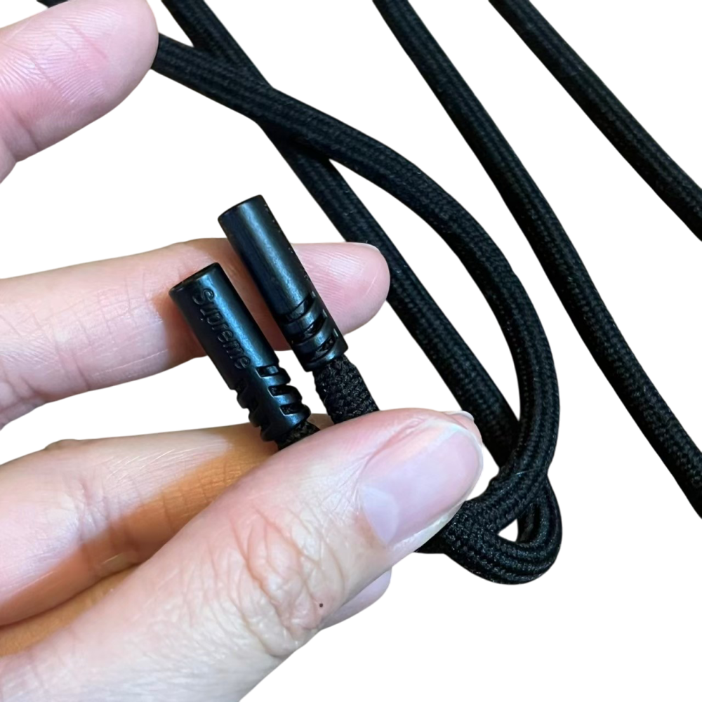 ❮全新❯ 美國 Supreme x Nike Air Max 96 Black 鞋帶 球鞋鞋帶 原廠鞋帶 正版Logo-細節圖6