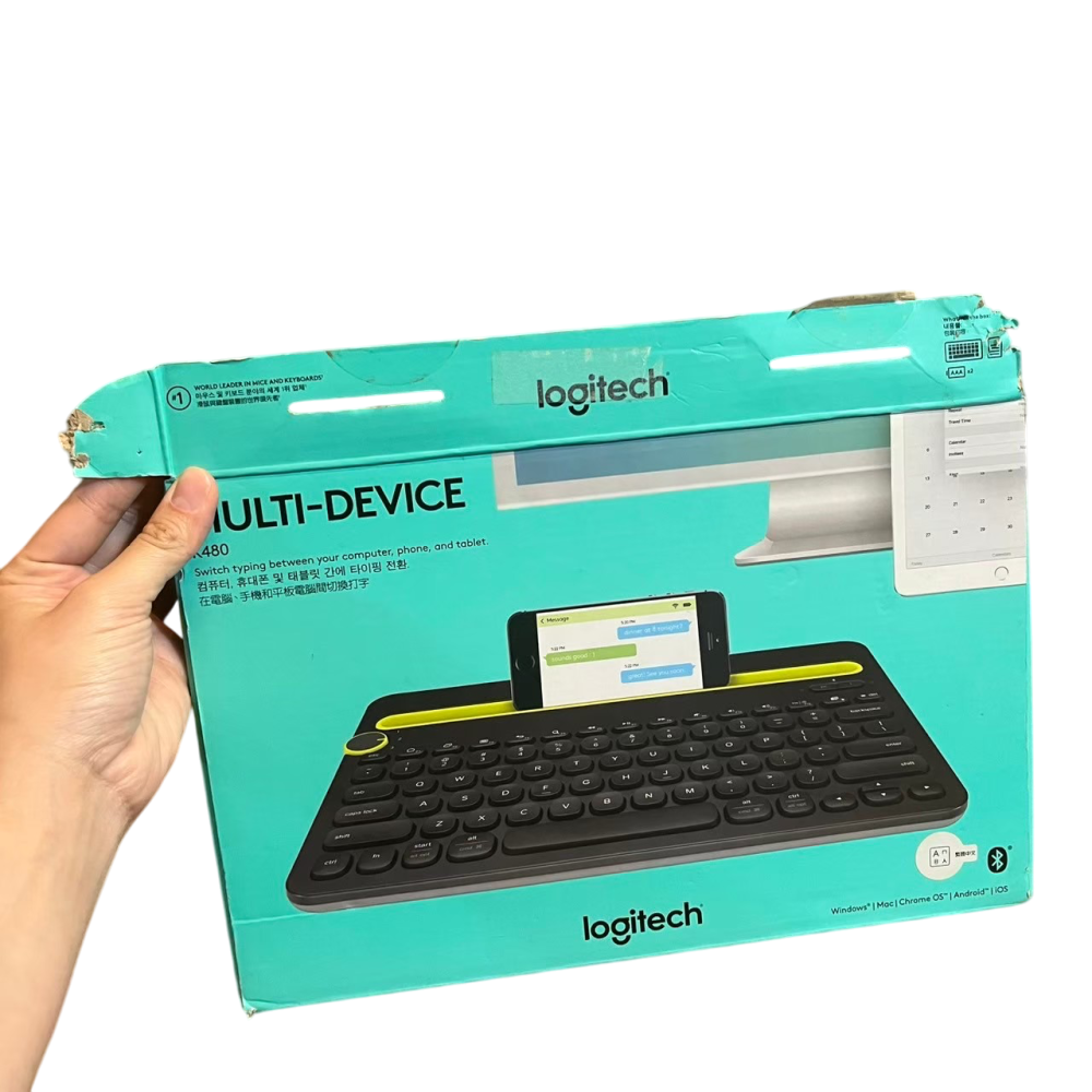 ❮二手❯ 原廠空盒 Logitech 羅技 K480 藍牙跨平台鍵盤的原廠盒子 只有空盒 空盒子 只有外包裝盒子-細節圖4