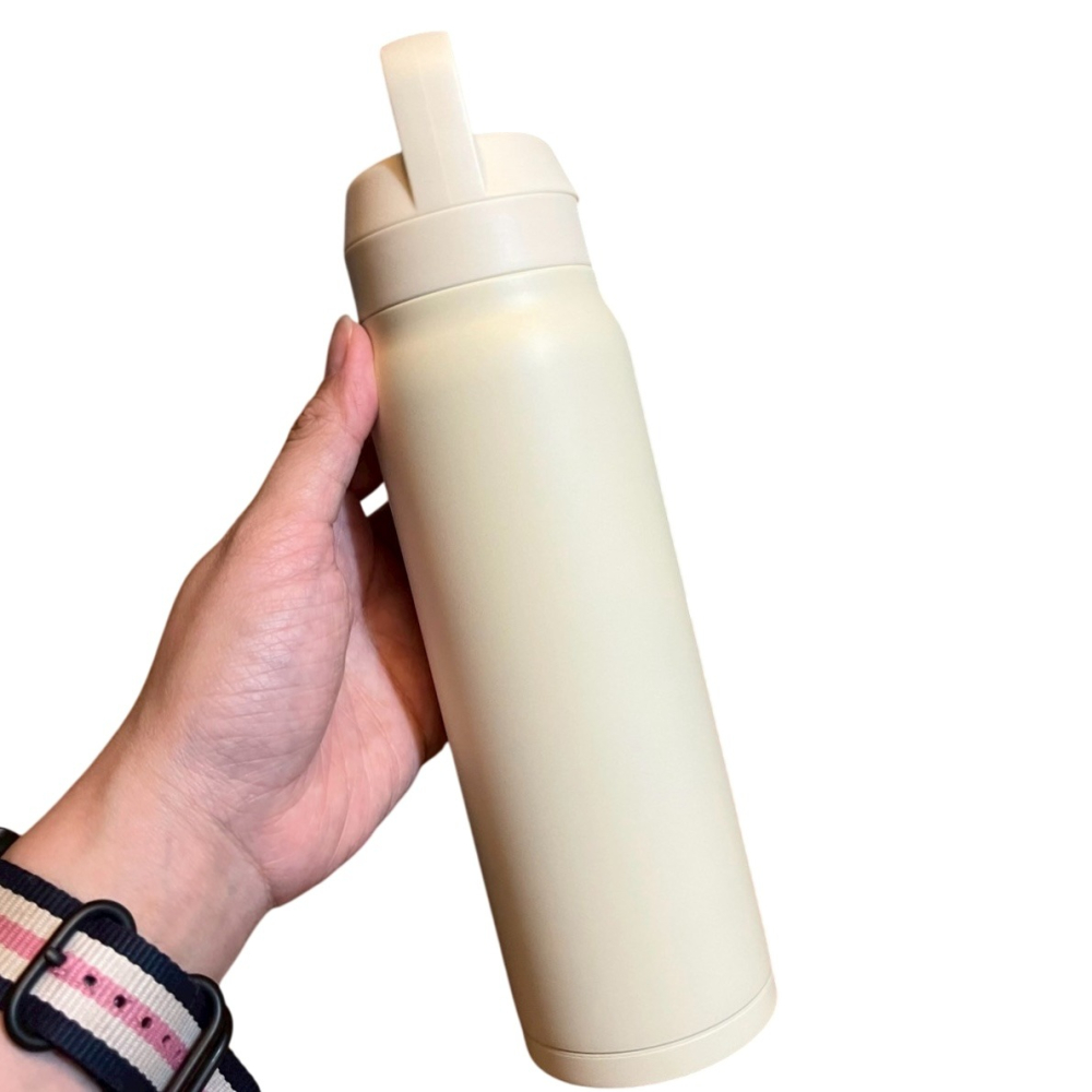 ❮近新❯ 日本 Uniqlo 2025 40週年感謝祭 白 不鏽鋼保溫瓶 480ml 原廠盒裝 環保杯 保溫杯 保溫瓶-細節圖5