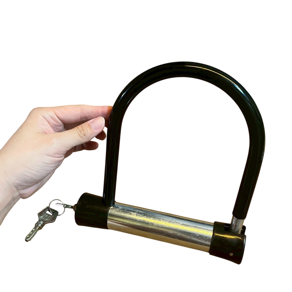 ❮二手❯ U型自行車鎖 U型鎖 堅固耐用 自行車鎖 保護自行車免受盜竊 公路車 機車 大鎖 鑰匙鎖-細節圖5