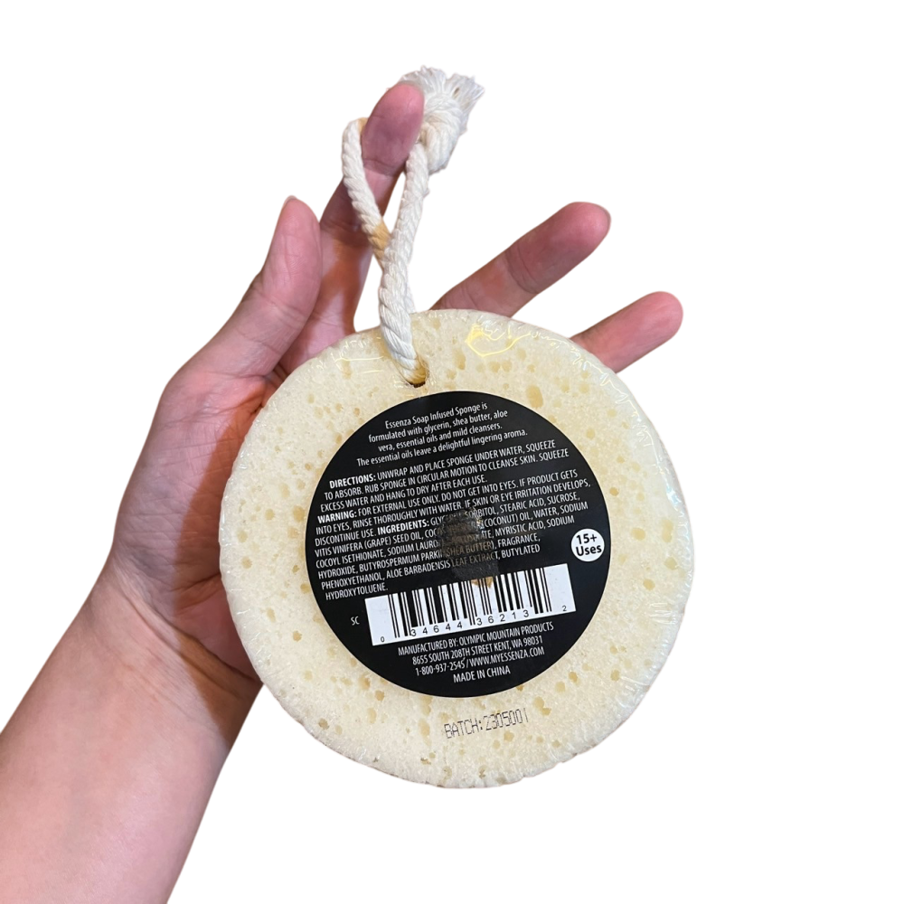 ❮全新❯ 葡萄牙 Essenza 沐浴海棉組 sugared citrus 香皂海綿 注入香皂的沐浴海綿 COSTCO-細節圖2