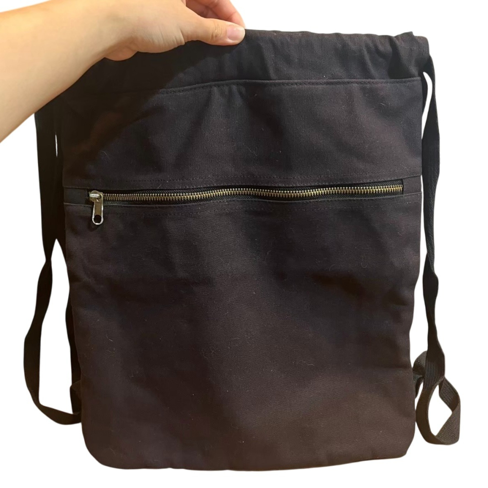 ❮二手❯ 美國 Comfort Colors C342 帆布束帶袋 軟式折疊後背包 雙肩包 運動背包 旅行袋 休閒包-細節圖2