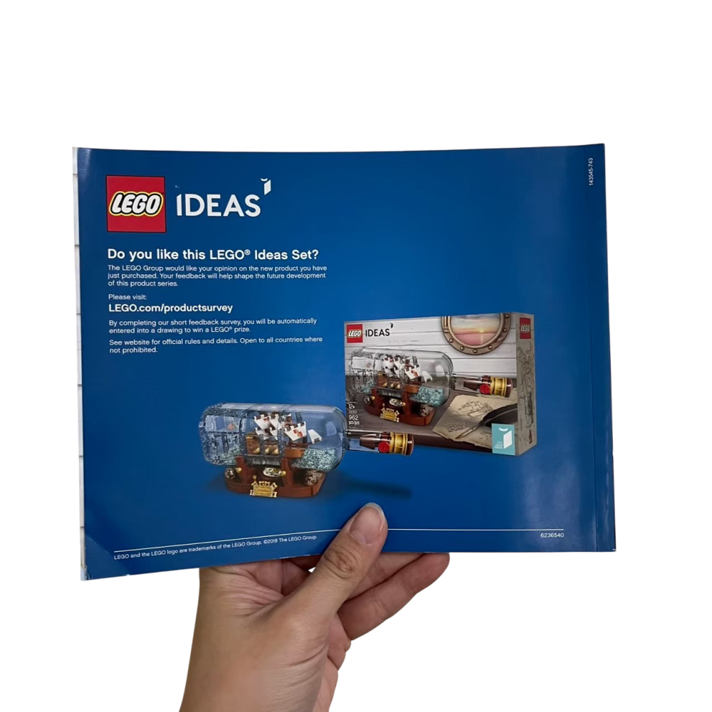 ❮二手❯ 丹麥 LEGO 樂高 瓶中船說明書 Ideas Ship in a Bottle 只有說明書 組裝說明書-細節圖2