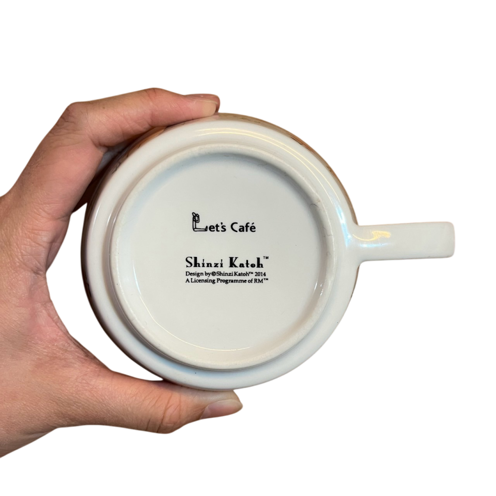 ❮近新❯ FamilyMart 全家 Let＇s Café 馬克杯 聖誕馬克杯 德國金耳釦泰迪熊 日本設計師加藤真治-細節圖3