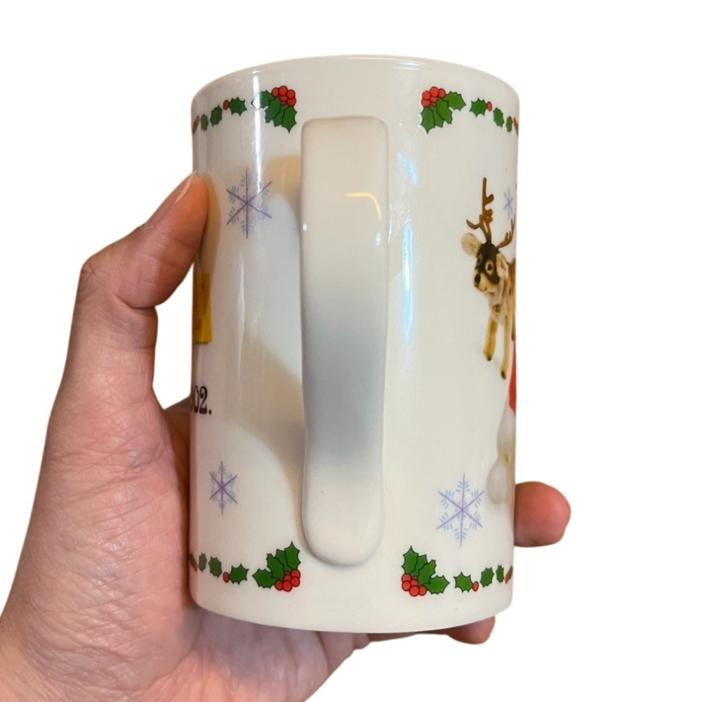 ❮近新❯ FamilyMart 全家 Let＇s Café 馬克杯 聖誕馬克杯 德國金耳釦泰迪熊 日本設計師加藤真治-細節圖5