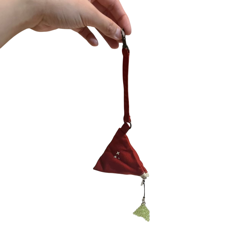 ❮二手❯ Sunday Phonograph 星期天留聲機 手作工藝 粽子零錢包 鑰匙包 錢包 端午節 包粽 包中 吊飾-細節圖2