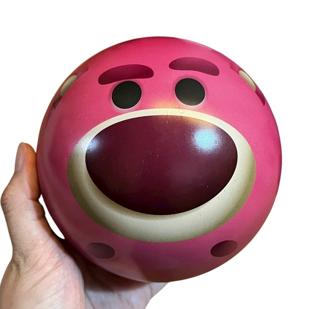 ❮近新❯ 美國 Disney 迪士尼 Tsum Tsum 玩具總動員熊抱哥 Lotso 鐵製收納球 收納盒 置物盒 鐵盒-細節圖2