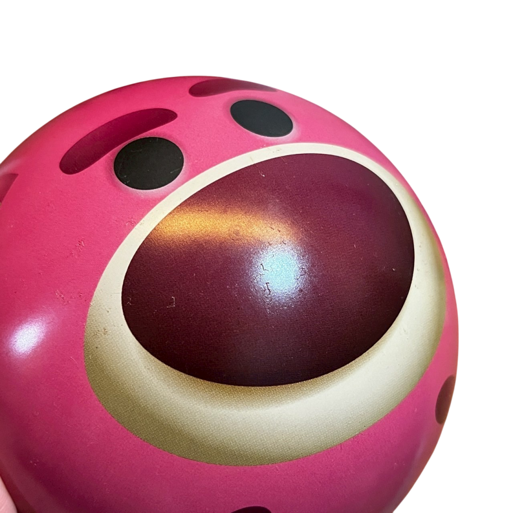 ❮近新❯ 美國 Disney 迪士尼 Tsum Tsum 玩具總動員熊抱哥 Lotso 鐵製收納球 收納盒 置物盒 鐵盒-細節圖3