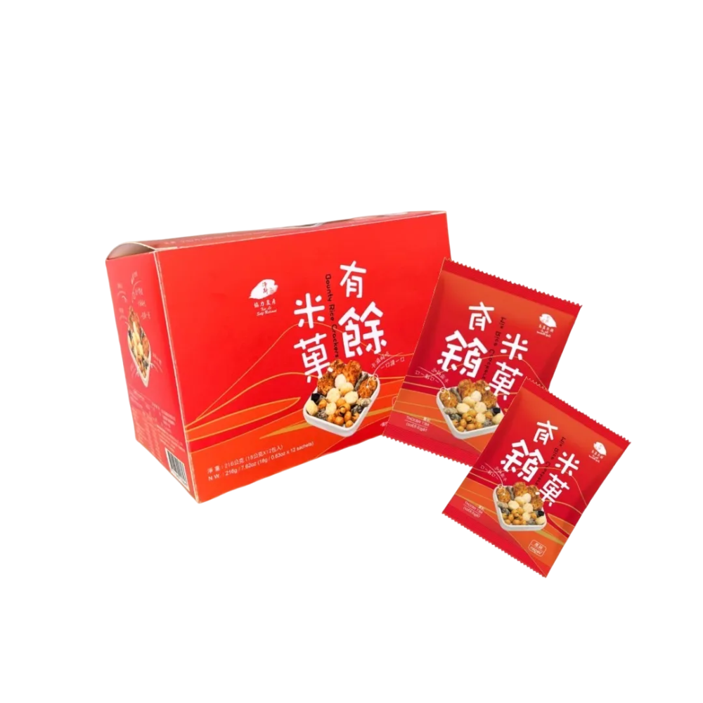 ❮全新❯ 慈濟 Tzu-Chi 靜思書軒 淨斯 有餘米菓盒裝 18gX12入 醬燒豆 田園米菓 醬燒仙貝 椒麻小餘-細節圖2