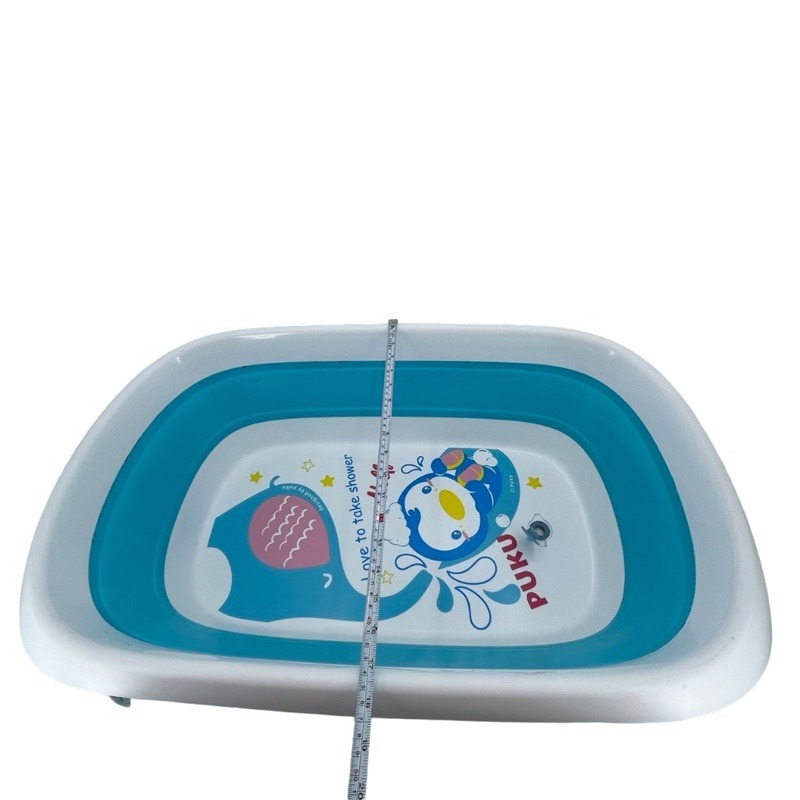 ❮二手❯ PUKU 藍色企鵝 Elephant 大象摺疊浴盆 極輕薄設計 在家或外出使用超方便 超級耐折 底部加大-細節圖2