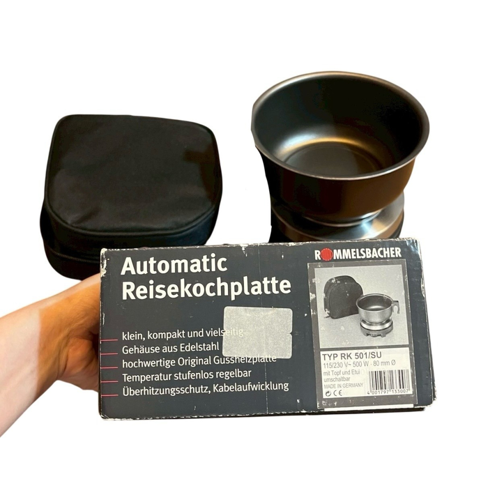 ❮近新❯ 德國 ROMMELSBACHER 諾曼百赫 雙電壓旅行用電爐 RK501/U 德國製造空姐鍋 單爐-細節圖3