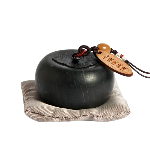 ❮全新❯ 慈濟 Tzu-Chi 靜思書軒 淨斯 紅柿子書鎮 黑柿子書鎮 柿子造型代表「事事如意」澄玉 墊布-細節圖3