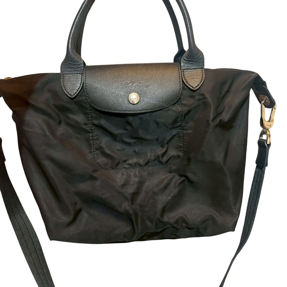 ❮二手❯ 法國 LONGCHAMP Le Pliage Energy 手提斜背包 黑色 序號可驗 細緻質感 經典設計-細節圖2