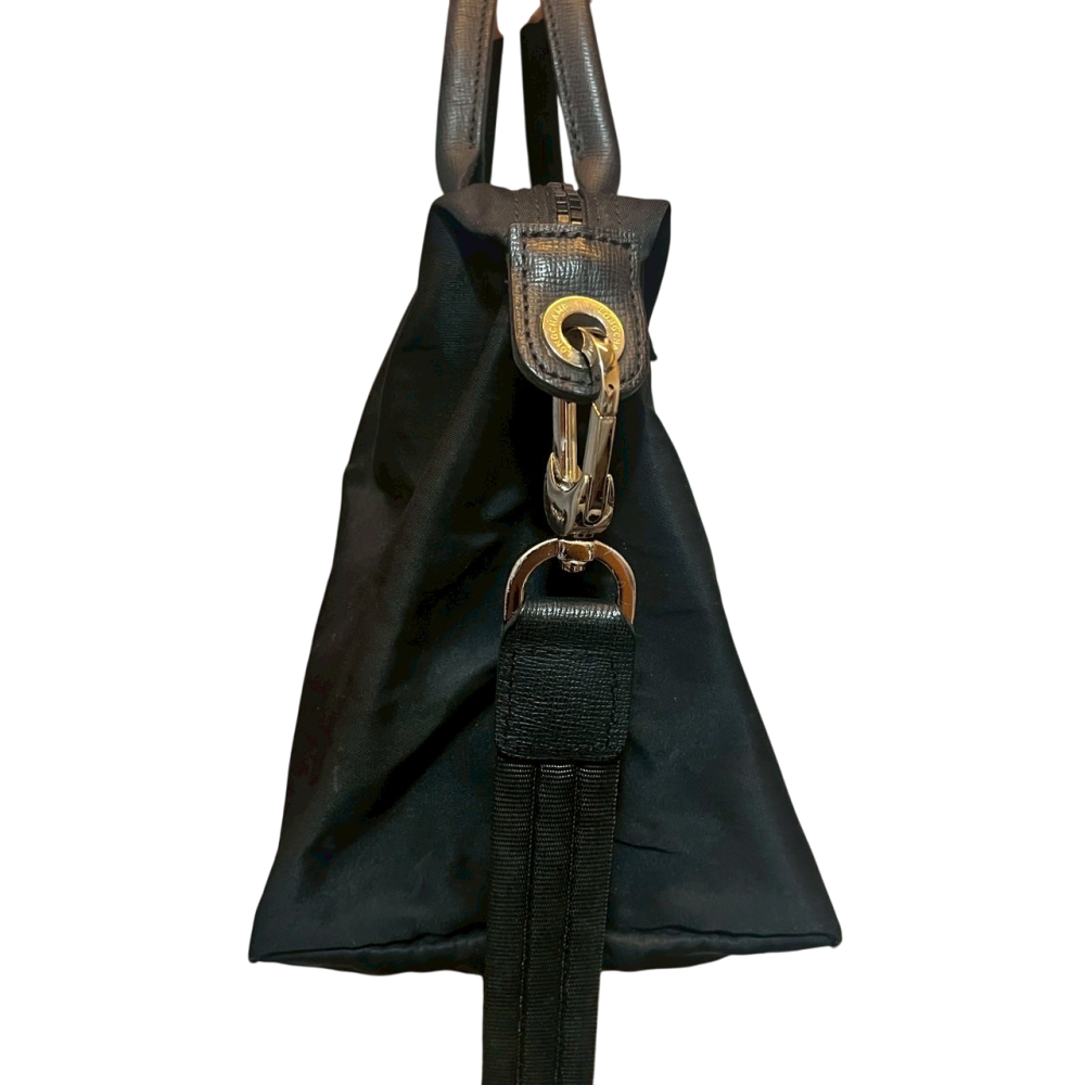 ❮二手❯ 法國 LONGCHAMP Le Pliage Energy 手提斜背包 黑色 序號可驗 細緻質感 經典設計-細節圖4
