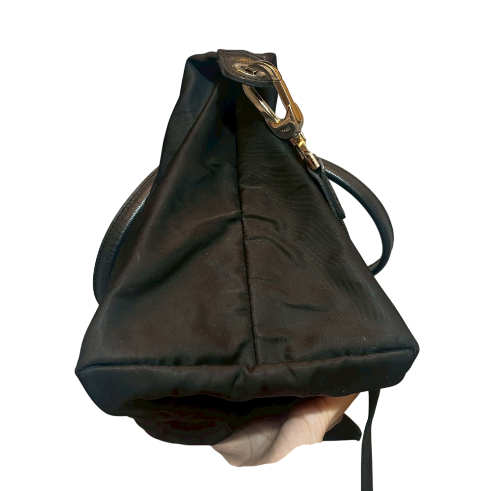 ❮二手❯ 法國 LONGCHAMP Le Pliage Energy 手提斜背包 黑色 序號可驗 細緻質感 經典設計-細節圖5