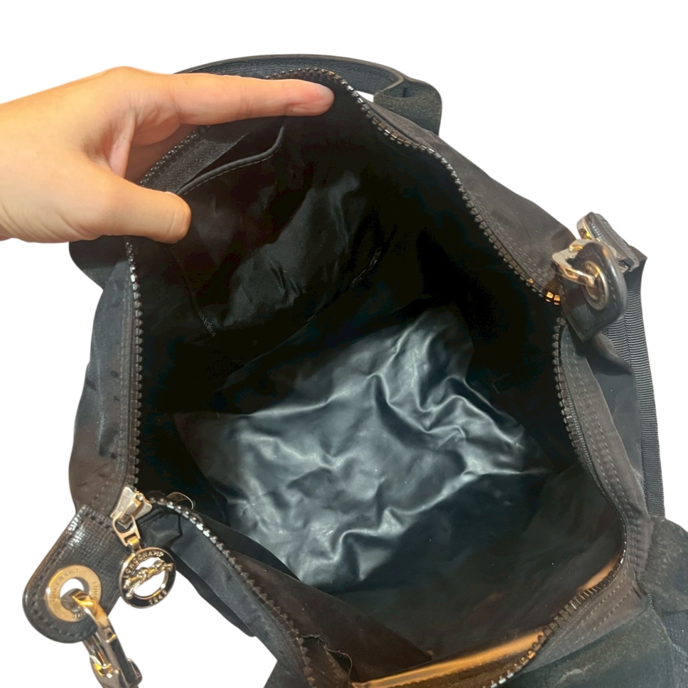 ❮二手❯ 法國 LONGCHAMP Le Pliage Energy 手提斜背包 黑色 序號可驗 細緻質感 經典設計-細節圖8