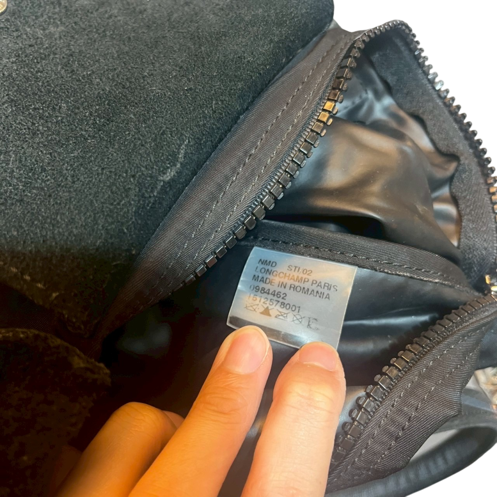 ❮二手❯ 法國 LONGCHAMP Le Pliage Energy 手提斜背包 黑色 序號可驗 細緻質感 經典設計-細節圖9