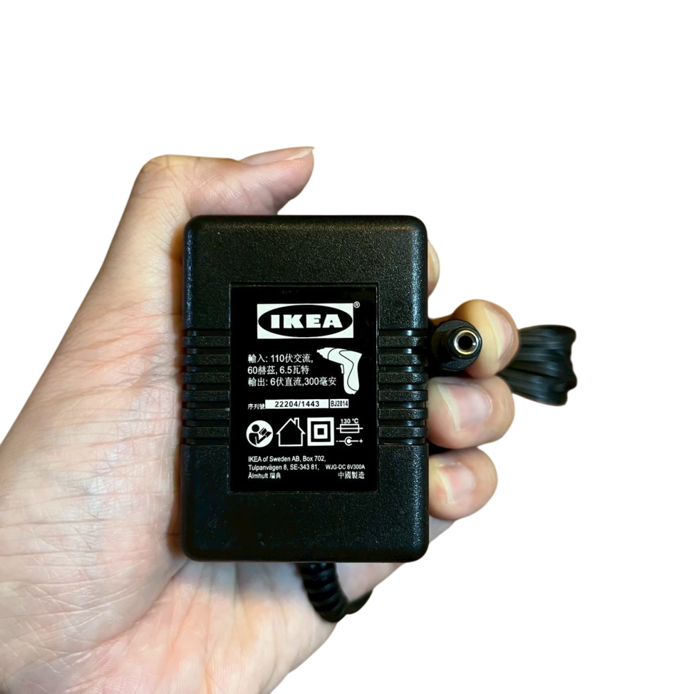 ❮近新❯ 瑞典 IKEA 宜家家居 6V 300mA 手電鑽充電器 WJG-DC 費克沙 孔徑 空心 5.5*2.5mm-細節圖2